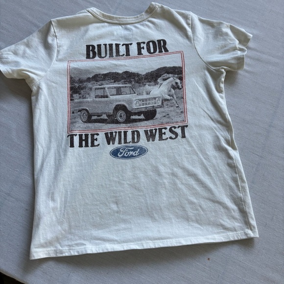 Ford Mustang ’66 Wild West Graphic Tee Ivory Women’s XS Vintage Style - Picture 1 of 6